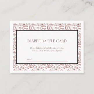 Una llegada atrevida - Tarjeta Raffle de pañales