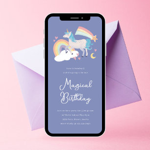 Una mágica invitación a una fiesta de cumpleaños d