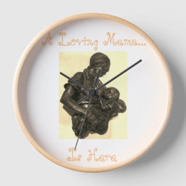 Una Mamá Amada Está Aquí El Reloj De La Pared