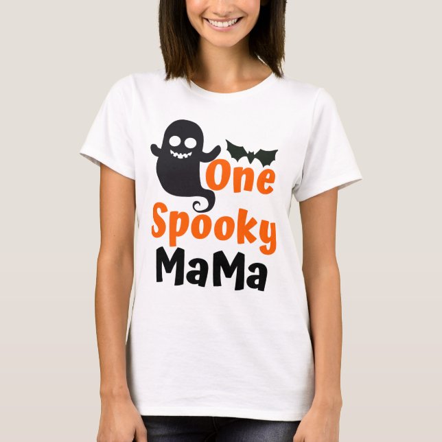 Una mamá asustada, camiseta de mujeres de Hallowee (Anverso)