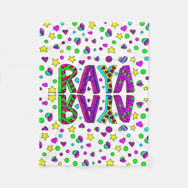 Una manta con el nombre Raya (Anverso)