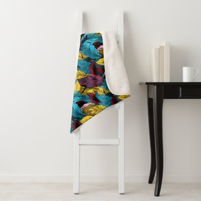 una manta con un patrón de hoja (In situ)