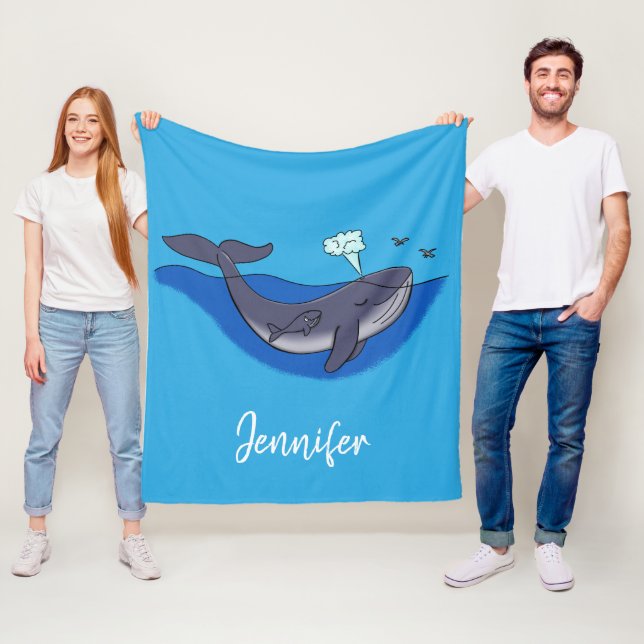 Una manta de personalizado de ballena y ternera (In situ)