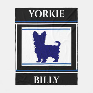 Una manta de Yorkie. Nombre personalizado.