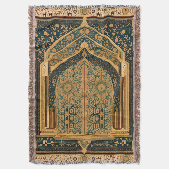 Una manta lanzada para la oración musulmana (Frente vertical)