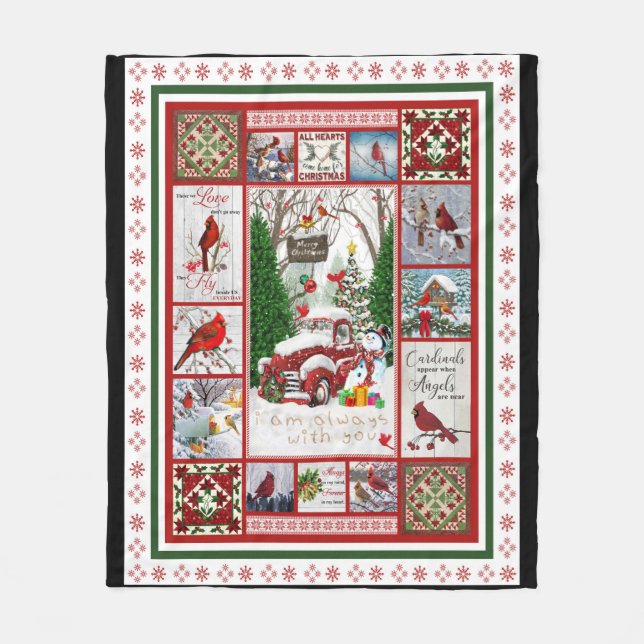 Una manta personalizada, cardenales con los que si (Anverso)