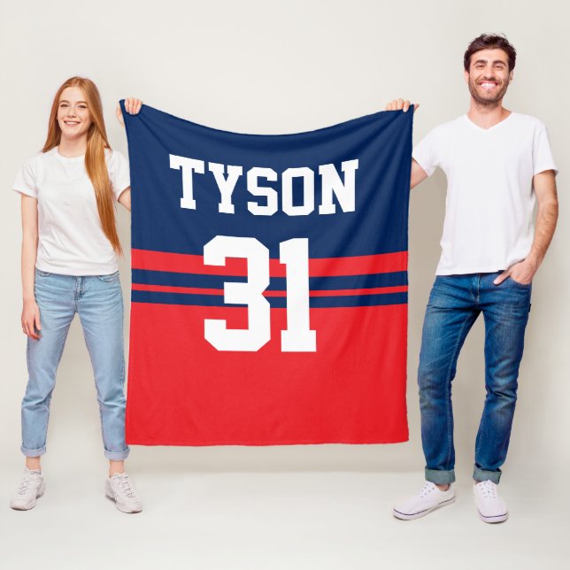 Una manta personalizada de hockey (In situ)