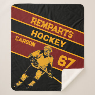 Una manta personalizada de hockey