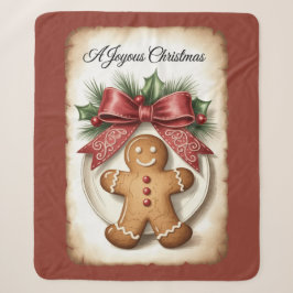 Una manta Sherpa de Navidad alegre