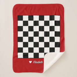 Una manta Sherpa de personalizable con diseño de t