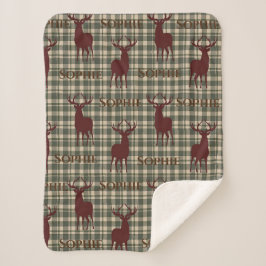 Una manta Sherpa personalizada para ciervos