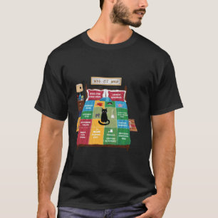 Una Mapa de la Camiseta de la Cama del Gato Camise