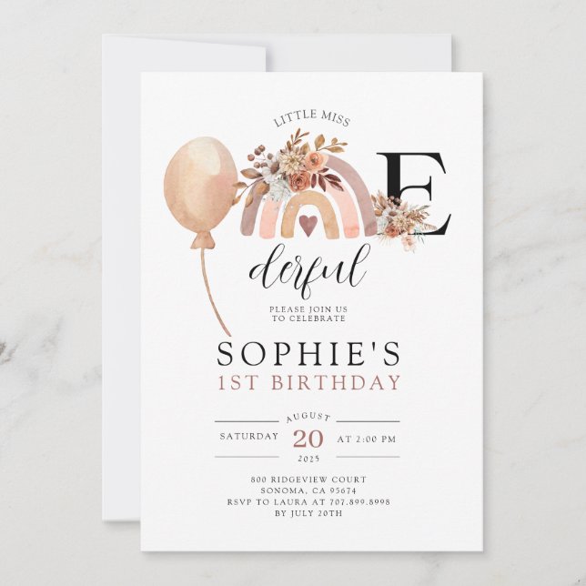 Una maravillosa invitación al cumpleaños del Chica (Anverso)