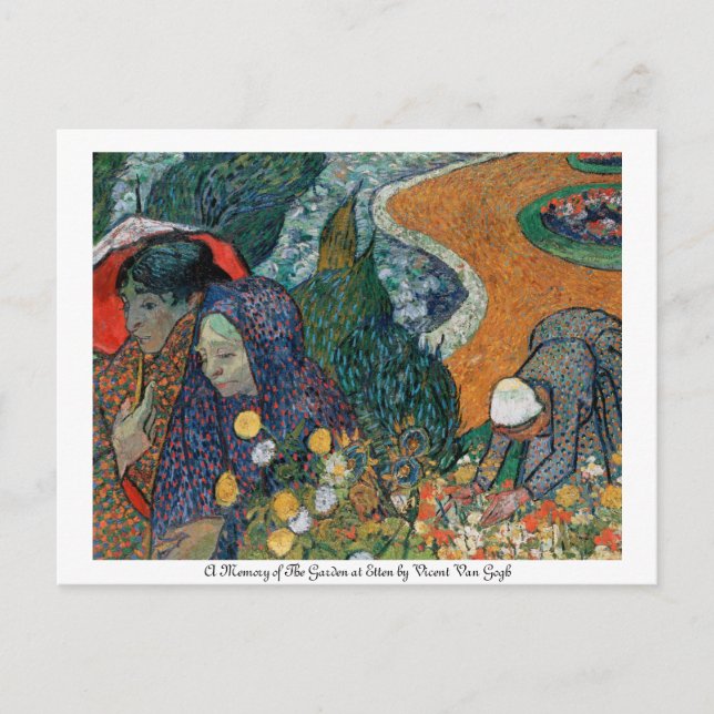 Una memoria del jardín en la postal de Etten (Anverso)