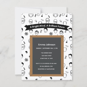 Una mente brillante Invitación editable en un futu
