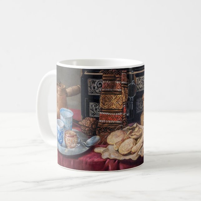 Una mesa de cocina: Bowl, copa y vida de pan (Anverso izquierdo)
