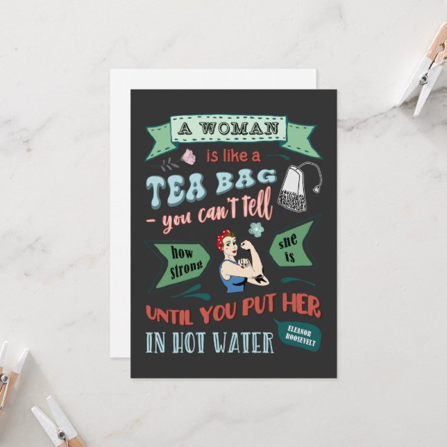 Una mujer es como una tarjeta de saludo de bolso d (Anverso/Reverso In Situ)