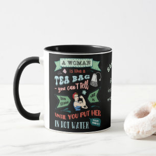 Una mujer es como una taza de té personalizado.