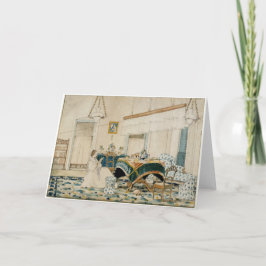 Una mujer leyendo - Tarjeta de nota en blanco toda