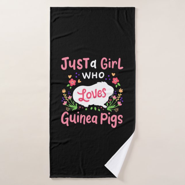 Una mujer que ama a los cerdos de Guinea (Toalla de baño)