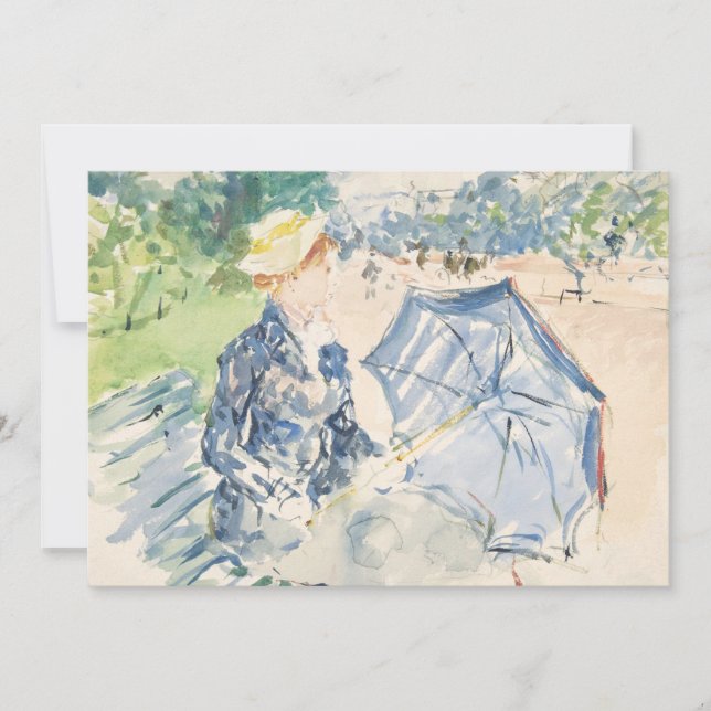 Una mujer sentada en un banco | Berthe Morisot (Anverso)