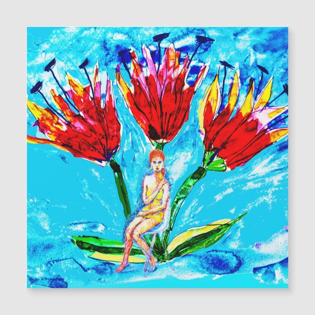 Una mujer y flores (Anverso)