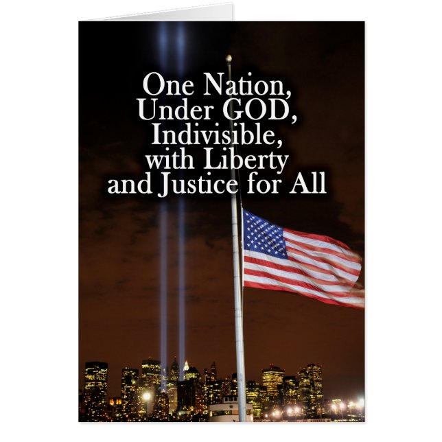 Una nación bajo Dios Patriota Día 9/11 Patriótico (Frente)