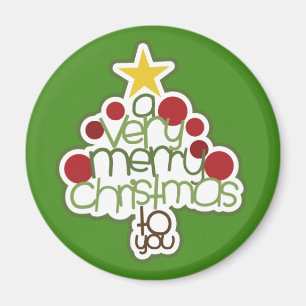 Una Navidad muy feliz para ti moderno imán de rega