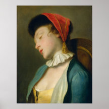 Una niña durmiendo - Póster de arte fino de Pietro