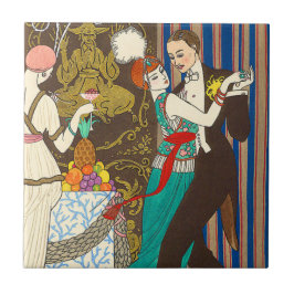 Una noche en teja decadente del art déco de París