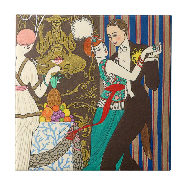 Una noche en teja decadente del art déco de París (Frente)