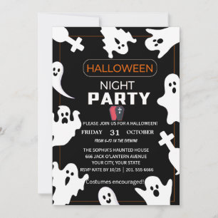 Una noche espeluznante con fantasmas - Invitación