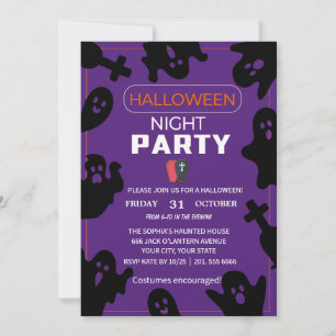Una noche espeluznante con fantasmas - Invitación