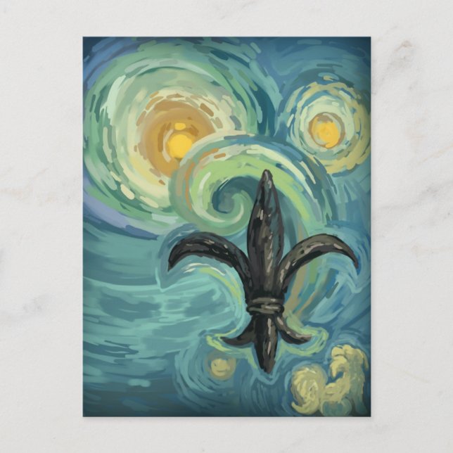 Una noche estrellada con postales para perros (Anverso)