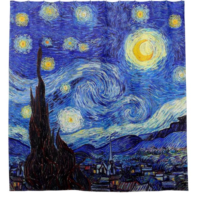 Una noche estrellada Van Gogh inspiró la cortina (Anverso)
