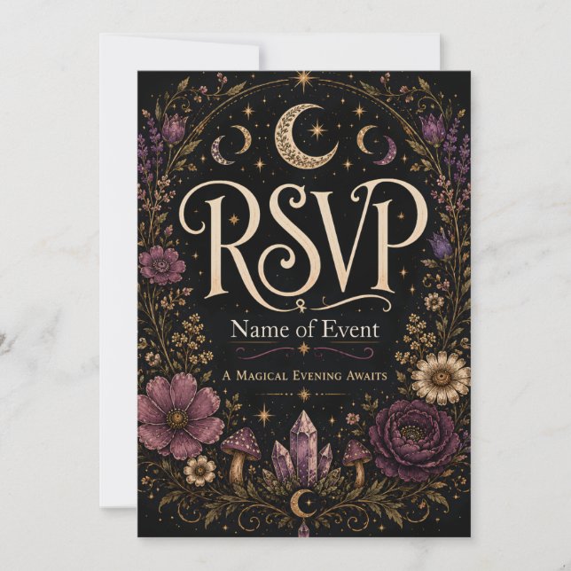 “Una noche mágica te espera” RSVP (Anverso)
