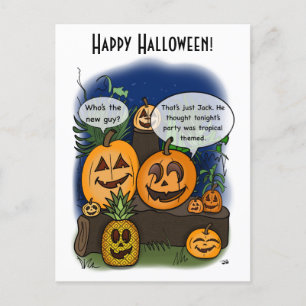Una noche para recordar la postal de Halloween