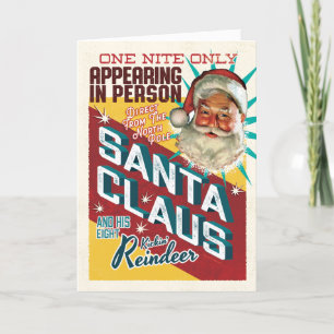 Una noche sólo tarjetas de Navidades de Santa Clau