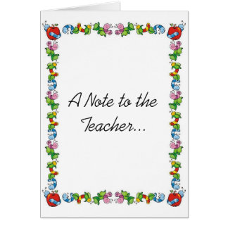Una nota al profesor…