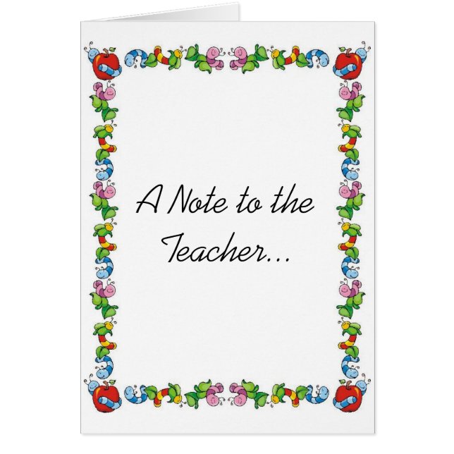 Una nota al profesor… (Frente)