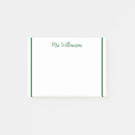 una nota de agregar nombre de profesor simple bord