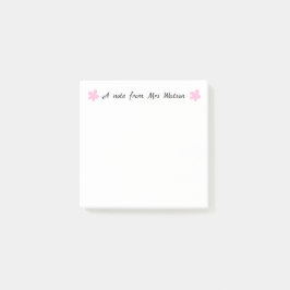 una nota de agregar nombre de profesor simple bord