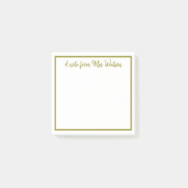 una nota de agregar nombre de profesor simple bord