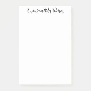 una nota de agregar nombre de profesor simple míni