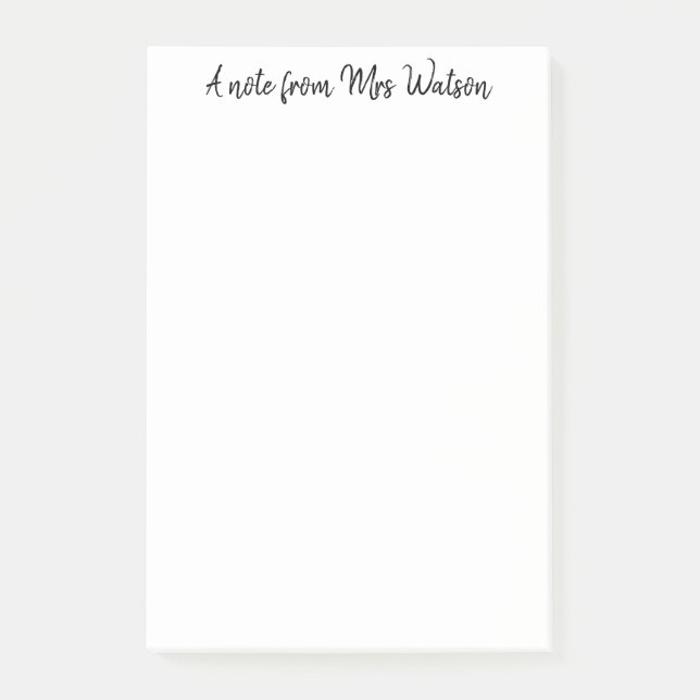 una nota de agregar nombre de profesor simple míni (Anverso)