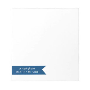 Una nota de… Azul personalizado de las libretas