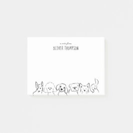 Una nota de Cute Dog Animal Sketch Post-it Notes