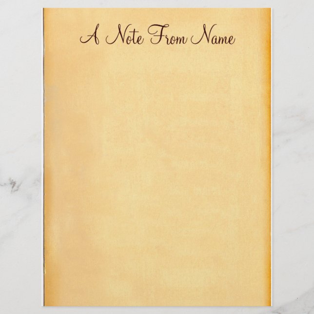 Una Nota De... Estacionamiento de membrete de pape (Anverso)