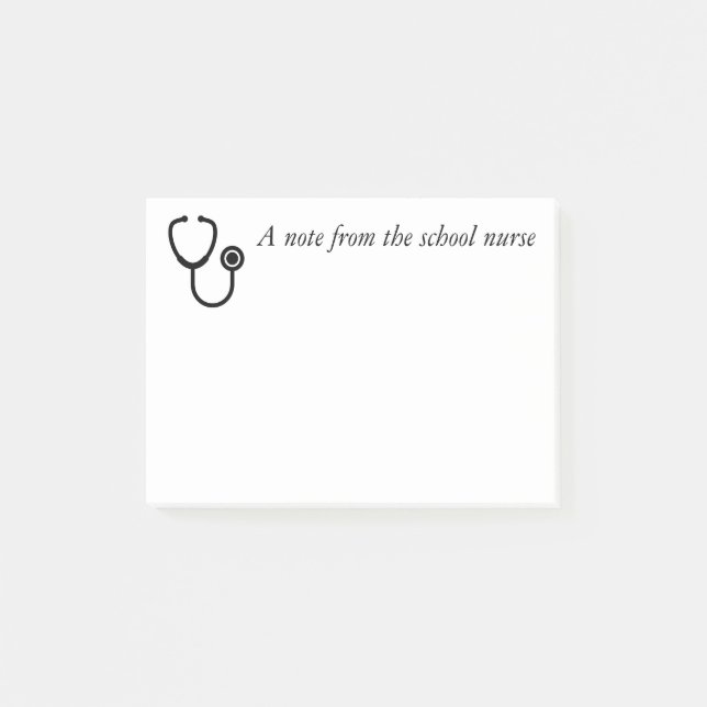 Una nota de la enfermera de la escuela (Anverso)