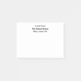 Una nota de la Enfermera Escolar y las Notas Post-